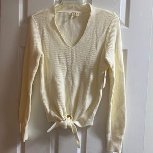 Anthro sweater cream color xs